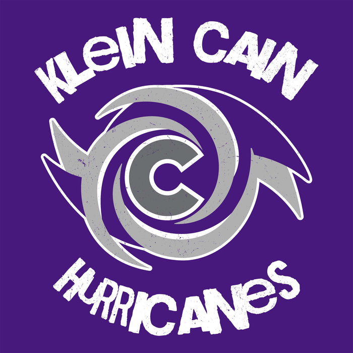 Close-up view of Klein Cain High School Hurricanes Purple Classic Unisex T-shirt 228