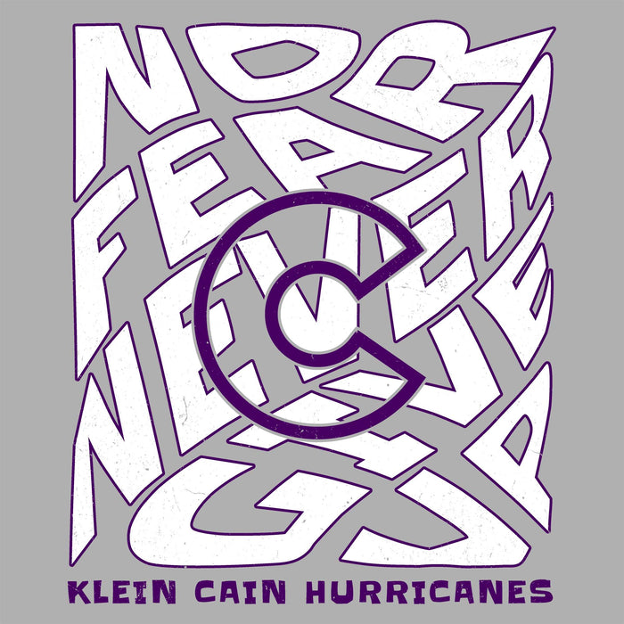 Close-up view of Klein Cain High School Hurricanes Women's Sport Grey SoftStyle T-shirt 236