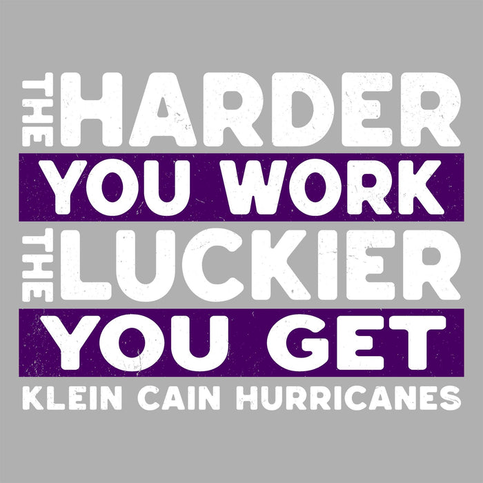 Close-up view of Klein Cain High School Hurricanes Women's Sport Grey SoftStyle T-shirt 238