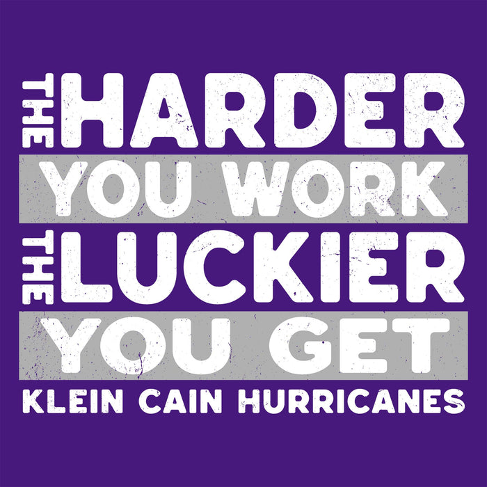 Close-up view of Klein Cain High School Hurricanes Purple Classic Unisex T-shirt 238