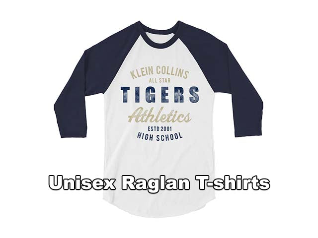 Raglan T-shirts - Klein Collins High School Tigers