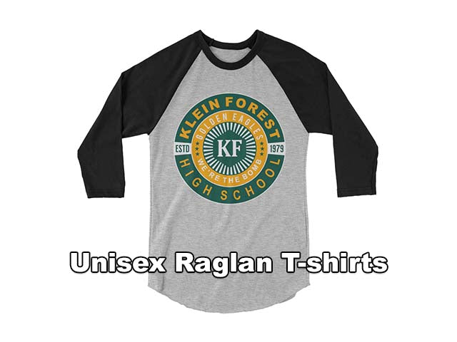 Raglan T-shirts - Klein Forest High School Golden Eagles 