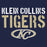 Close-up view of Klein Collins High School Tigers Women's Navy Blue SoftStyle T-shirt 017