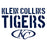 Close-up view of Klein Collins High School Tigers Unisex 3/4 Sleeve Raglan T-shirt 017