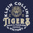 Close-up view of Klein Collins High School Tigers Women's Navy Blue SoftStyle T-shirt 206