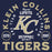 Close-up view of Klein Collins High School Tigers Women's Navy Blue SoftStyle T-shirt 208