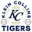 Close-up view of Klein Collins High School Tigers Unisex 3/4 Sleeve Raglan T-shirt 208