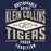 Close-up view of Klein Collins High School Tigers Classic Unisex Navy T-shirt 210