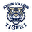 Close-up view of Klein Collins High School Tigers Unisex 3/4 Sleeve Raglan T-shirt 228