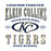 Close-up view of Klein Collins High School Tigers Unisex 3/4 Sleeve Raglan T-shirt 230