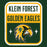 Close-up view of Klein Forest High School Golden Eagles Classic Unisex Forest Green T-shirt 001