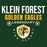 Close-up view of Klein Forest High School Golden Eagles Classic Unisex Forest Green T-shirt 003
