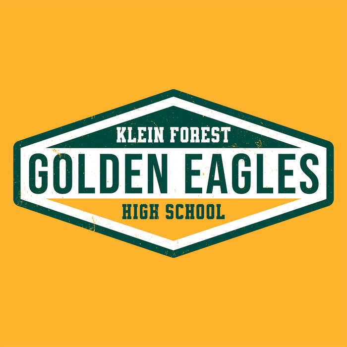 Close-up view of Klein Forest High School Golden Eagles Classic Unisex Gold T-shirt 009