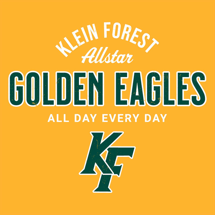 Close-up view of Klein Forest High School Golden Eagles Classic Unisex Gold T-shirt 040