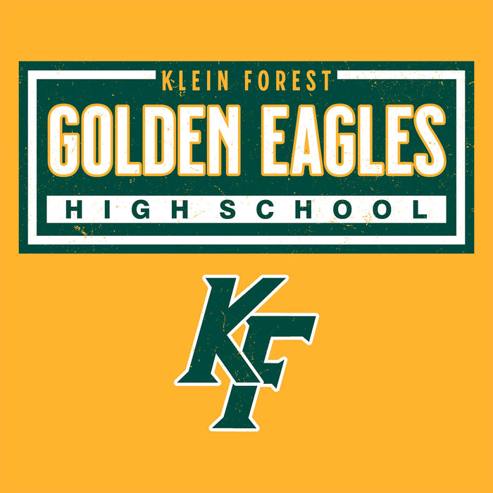 Close-up view of Klein Forest High School Golden Eagles Classic Unisex Gold T-shirt 049