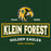 Close-up view of Klein Forest High School Golden Eagles Classic Unisex Forest Green T-shirt 202