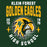 Close-up view of Klein Forest High School Golden Eagles Classic Unisex Forest Green T-shirt 204