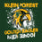 Close-up view of Klein Forest High School Golden Eagles Classic Unisex Forest Green T-shirt 205