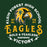Close-up view of Klein Forest High School Golden Eagles Classic Unisex Forest Green T-shirt 206