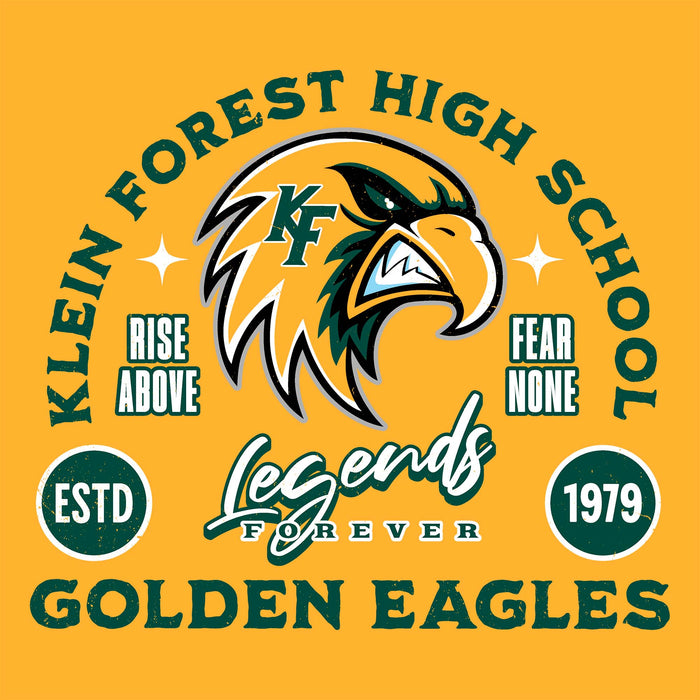 Close-up view of Klein Forest High School Golden Eagles Classic Unisex Gold T-shirt 208
