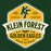 Close-up view of Klein Forest High School Golden Eagles Classic Unisex Forest Green T-shirt 209