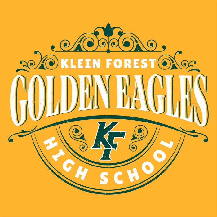 Close-up view of Klein Forest High School Golden Eagles Classic Unisex Gold T-shirt 211