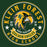 Close-up view of Klein Forest High School Golden Eagles Classic Unisex Forest Green T-shirt 215