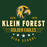 Close-up view of Klein Forest High School Golden Eagles Classic Unisex Forest Green T-shirt 217