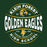 Close-up view of Klein Forest High School Golden Eagles Classic Unisex Forest Green T-shirt 218