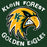 Close-up view of Klein Forest High School Golden Eagles Classic Unisex Forest Green T-shirt 228