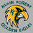 Close-up view of Klein Forest High School Golden Eagles Women's Sport Grey SoftStyle T-shirt 228
