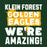 Close-up view of Klein Forest High School Golden Eagles Classic Unisex Forest Green T-shirt 231
