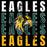 Close-up view of Klein Forest High School Golden Eagles Unisex 3/4 Sleeve Raglan T-shirt 233