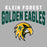Close-up view of Klein Forest High School Golden Eagles Women's Sport Grey SoftStyle T-shirt 234