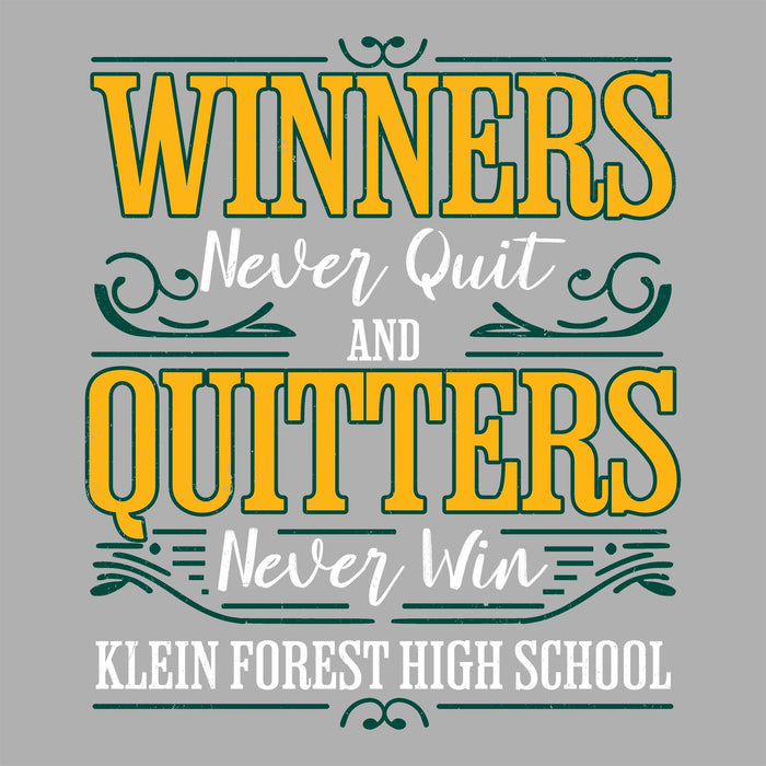 Close-up view of Klein Forest High School Golden Eagles Unisex 3/4 Sleeve Raglan T-shirt 237