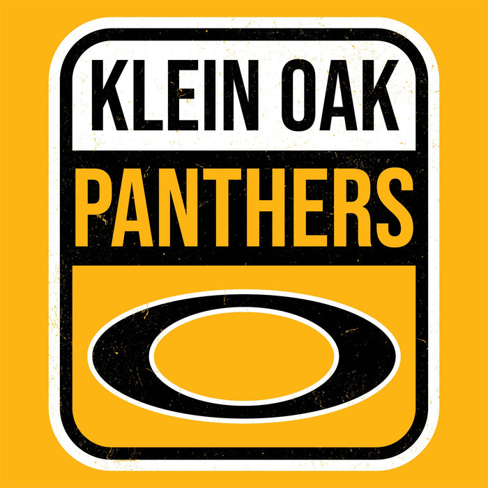 Close-up view of Klein Oak High School Panthers Classic Unisex Gold T-shirt 001