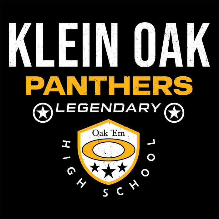 Close-up view of Klein Oak High School Panthers Classic Unisex Black T-shirt 003