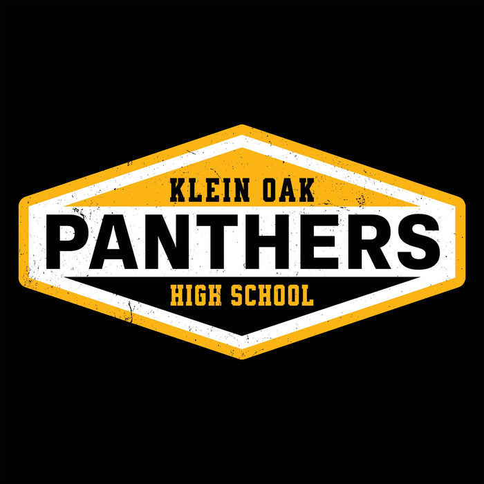 Close-up view of Klein Oak High School Panthers Women's Black SoftStyle T-shirt 009