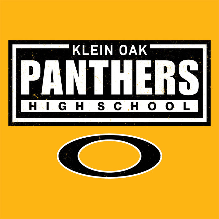 Close-up view of Klein Oak High School Panthers Classic Unisex Gold T-shirt 049