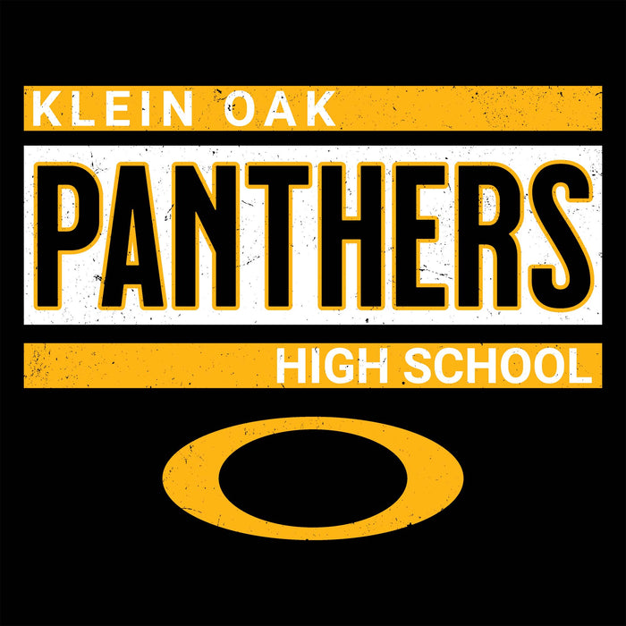 Close-up view of Klein Oak High School Panthers Classic Unisex Black T-shirt 098