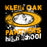 Close-up view of Klein Oak High School Panthers Unisex 3/4 Sleeve Raglan T-shirt 205