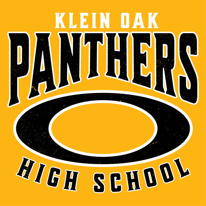 Close-up view of Klein Oak High School Panthers Classic Unisex Gold T-shirt 213