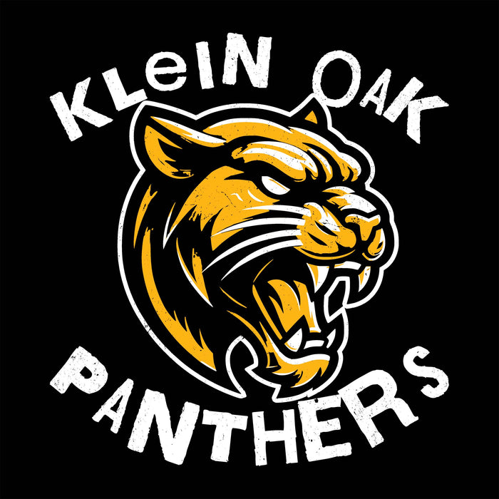 Close-up view of Klein Oak High School Panthers Women's Black SoftStyle T-shirt 228