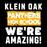 Close-up view of Klein Oak High School Panthers Unisex 3/4 Sleeve Raglan T-shirt 231