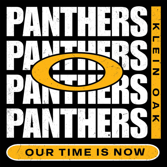 Close-up view of Klein Oak High School Panthers Women's Black SoftStyle T-shirt 235