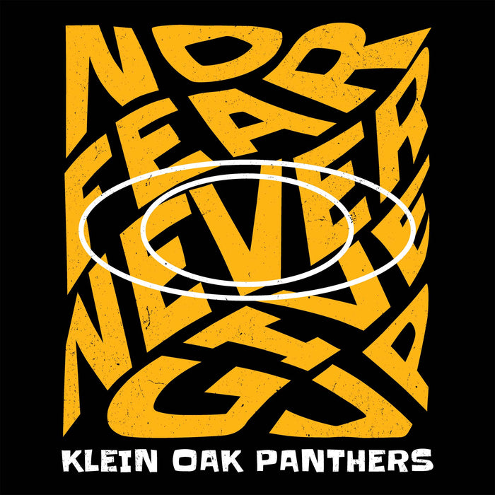 Front view of Klein Oak High School Panthers Classic Unisex Black T-shirt 236