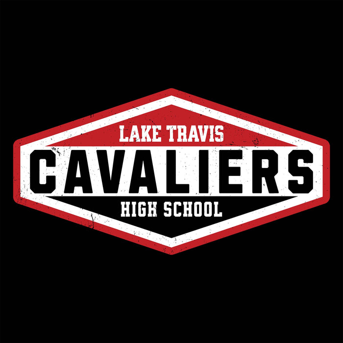 Close-up view of Lake Travis High School Cavaliers Women's Relaxed Fit T-shirt 009