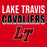Close-up view of Lake Travis High School Cavaliers Red Classic Unisex T-shirt 024