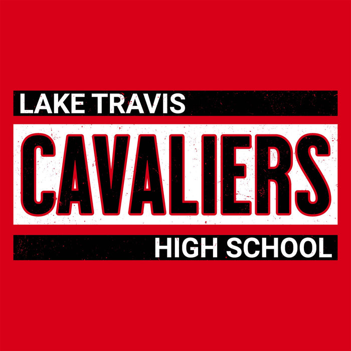 Close-up view of Lake Travis High School Cavaliers Red Classic Unisex T-shirt 098