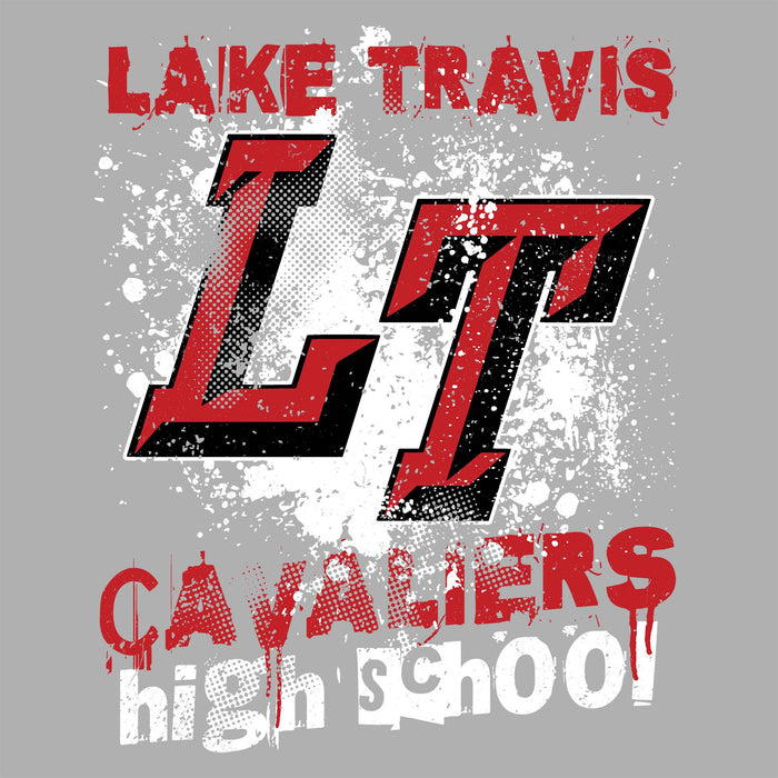 Close-up view of Lake Travis High School Cavaliers Women's Relaxed Fit T-shirt 205